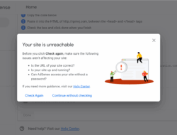 Mengapa Situs Tidak Dapat Dijangkau AdSense?